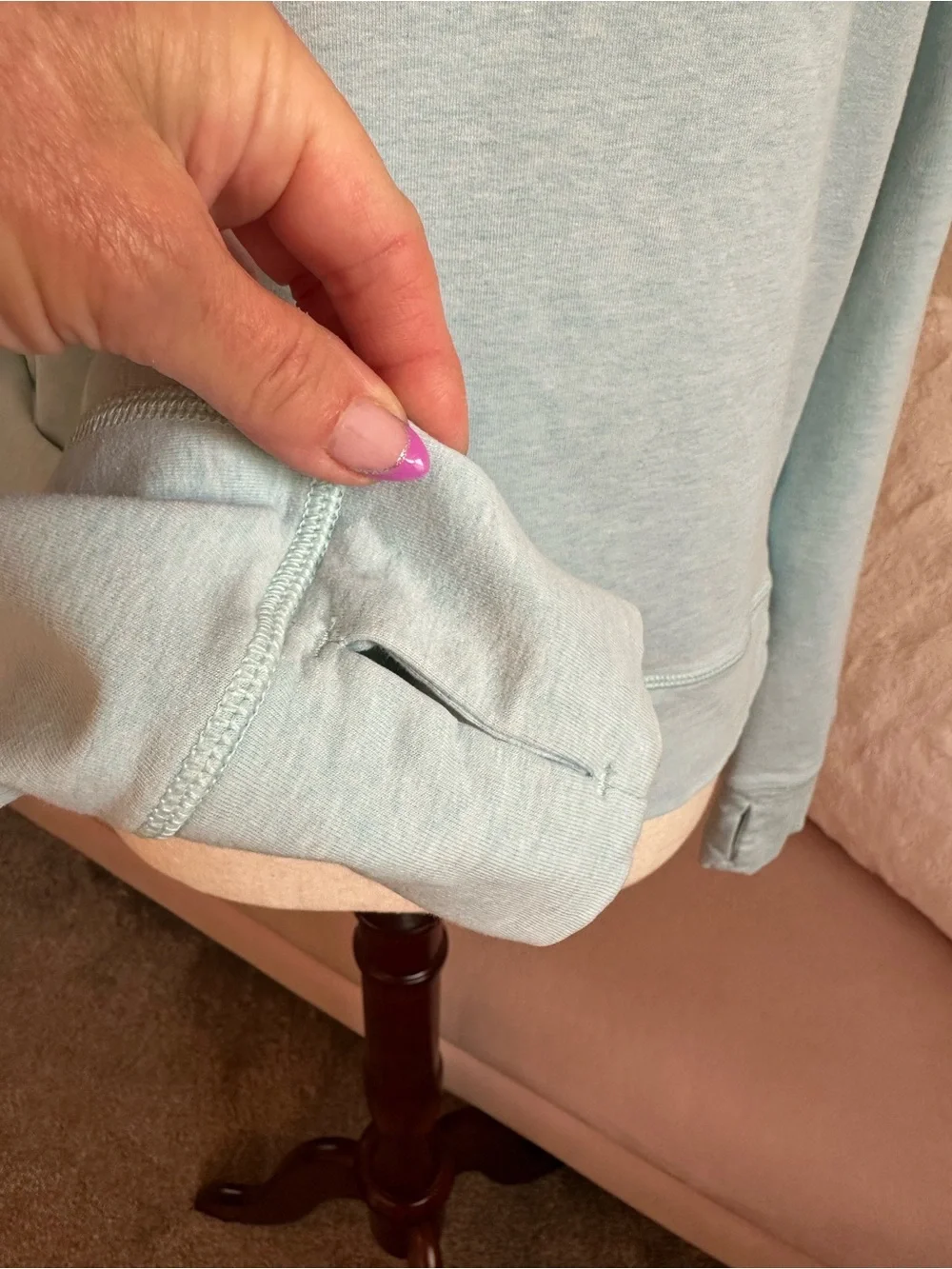 Lululemon Voyage Pullover Aqua Blue LS Crewneck Sweatshirt Women's S/4 Athletic